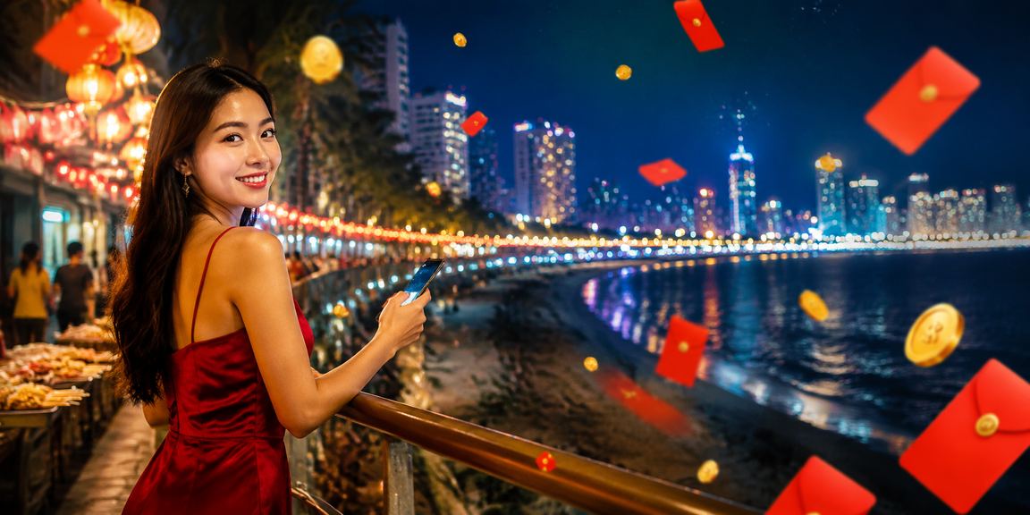 Phong cảnh đêm chợ đèn lồng Nha Trang